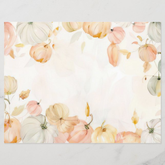 Wasserfarbenkürbellapier (Vorderseite)