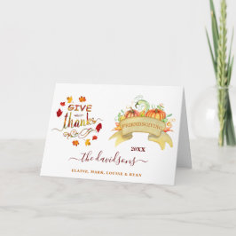 Wasserfarbenkürbis Danke an Freindsgiving Karte