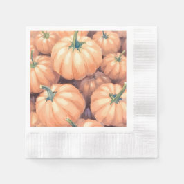 Wasserfarbenkürbis Erntedank Halloween Serviette