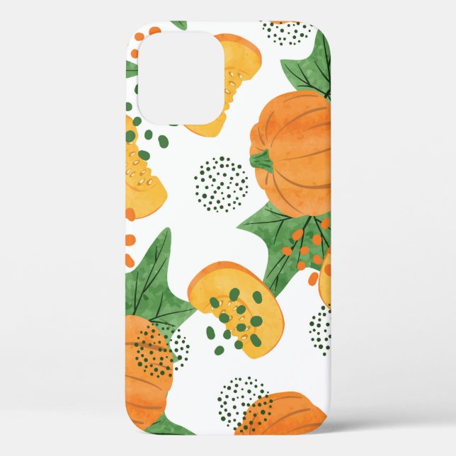 Wasserfarbenkürbis Gemüse: orange Nahtlos Case-Mate iPhone Hülle (Rückseite)