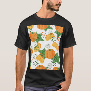 Wasserfarbenkürbis Gemüse: orange Nahtlos T-Shirt