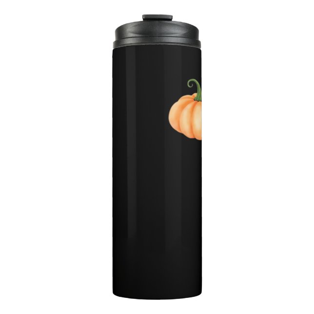 Wasserfarbenkürbis - Herbst- und Halloween-Design  Thermosbecher (Vorderseite)