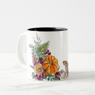 Wasserfarbenkürbis Herbst Zweifarbige Tasse