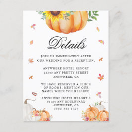 Wasserfarbenkürbis Hochzeitskarte Begleitkarte