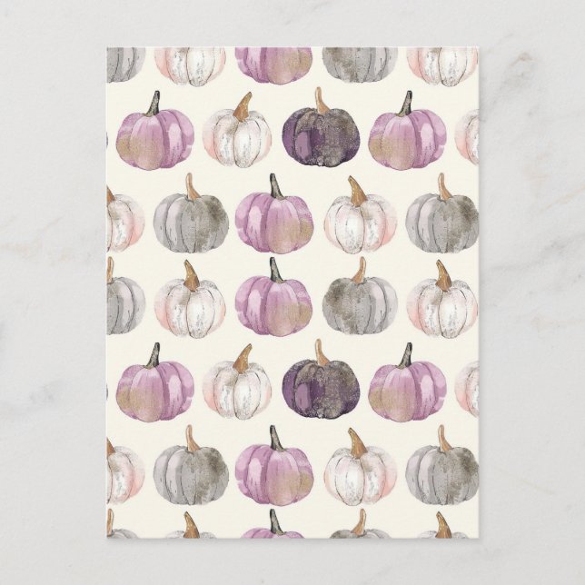 Wasserfarbenkürbis Postkarte (Vorderseite)