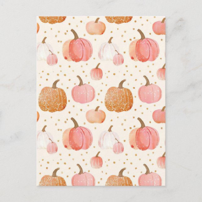 Wasserfarbenkürbis Postkarte (Vorderseite)