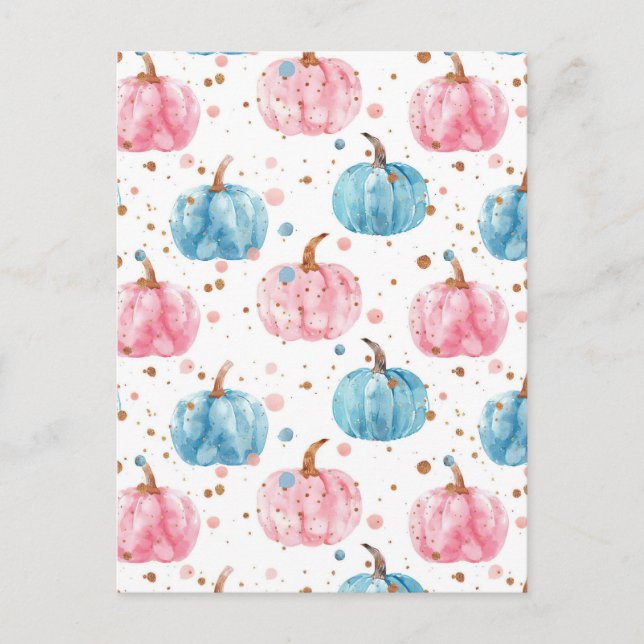 Wasserfarbenkürbis Postkarte (Vorderseite)