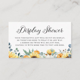 Wasserfarbenkürbis und Sonnenblumendusche Begleitkarte