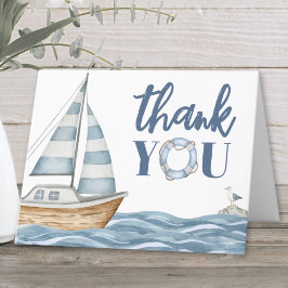 Wasserfarbenküste Nautischer Ozean Dankeskarte