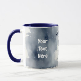 Wasserfarbenladenriff mit Umbrella-Gray-Dress-Tass Tasse