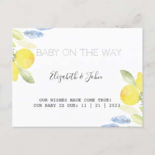 Wasserfarbenlampen Ankündigungspostkarte