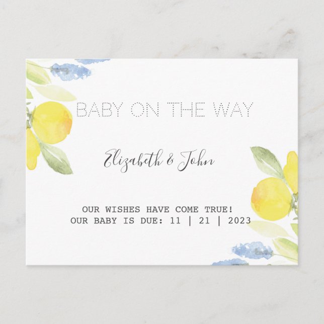 Wasserfarbenlampen Ankündigungspostkarte (Vorderseite)