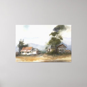 Wasserfarbenlandschaft 1 leinwanddruck
