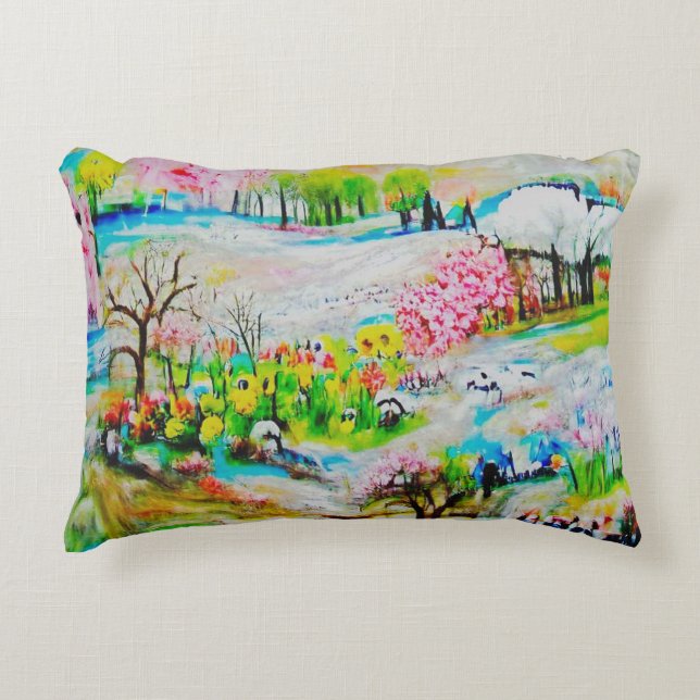 Wasserfarbenlandschaft 2 dekokissen (Vorderseite)