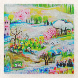 Wasserfarbenlandschaft 2 glasuntersetzer