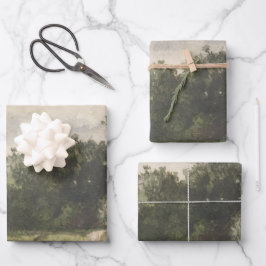 Wasserfarbenlandschaft des Weges - Konstanter Troy Geschenkpapier Set