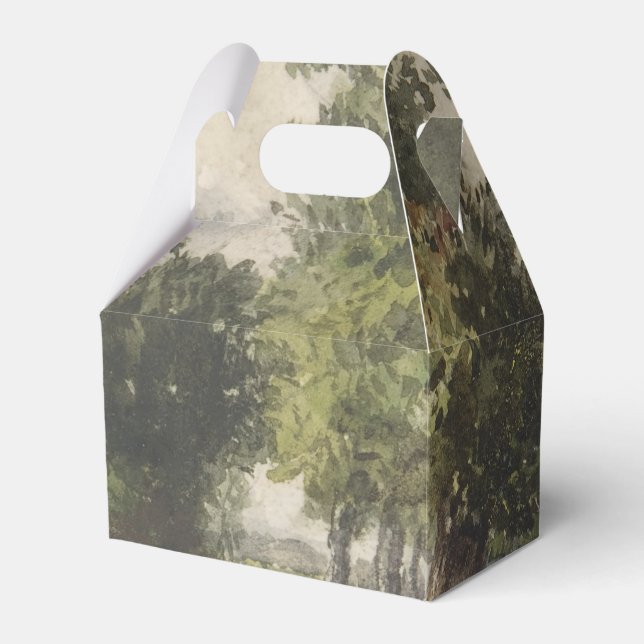 Wasserfarbenlandschaft des Weges - Konstanter Troy Geschenkschachtel (Vorderseite)