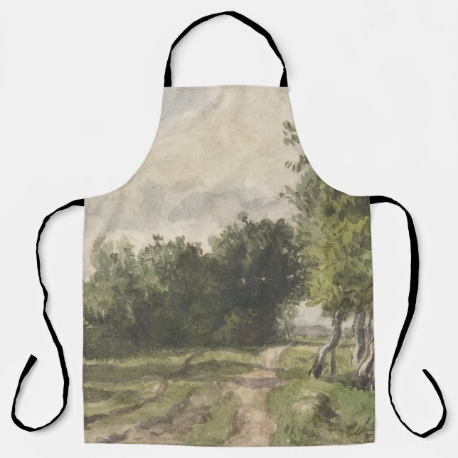 Wasserfarbenlandschaft des Weges - Konstanter Troy Schürze (Vorderseite)