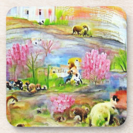 Wasserfarbenlandschaft Getränkeuntersetzer