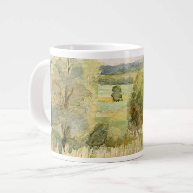 Wasserfarbenlandschaft Jumbo-Tasse (Vorderseite Links)