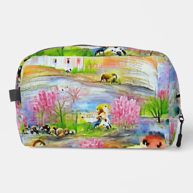 Wasserfarbenlandschaft Waschbeutel (Vorderseite)