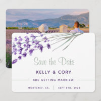 Wasserfarbenlavender Wedding speichert die Datumsk