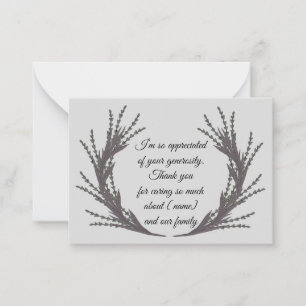 Wasserfarbenleaf für nach der Beerdigung danke Ihn Mitteilungskarte