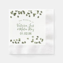 Wasserfarbenleder Grüne Hochzeit im Herbst Herbst Serviette