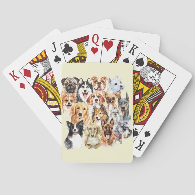 Wasserfarbenleder Spielkarten (Rückseite)
