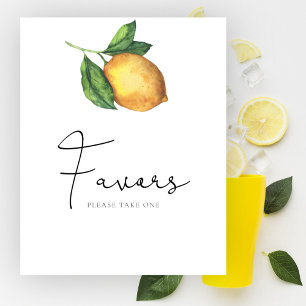 Wasserfarbenlemon Baby Dusche Favoriten Poster