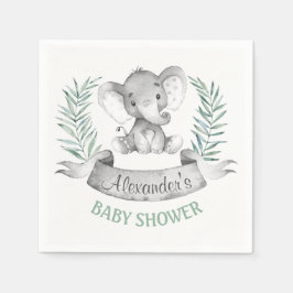 Wasserfarbenlephant Babydusche Serviette
