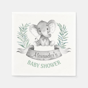 Wasserfarbenlephant Babydusche Serviette