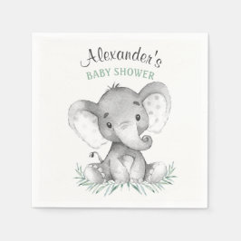 Wasserfarbenlephant Babydusche Serviette