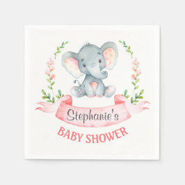 Wasserfarbenlephant Girl Babydusche Serviette