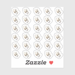 Wasserfarbenlephant Kopf Mini Sticker