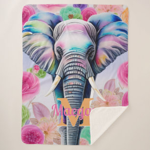 Wasserfarbenlephon mit Personalisiertem Namen der  Sherpadecke