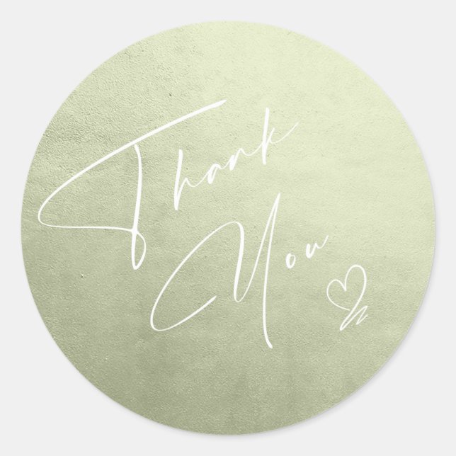 Wasserfarbenleuchte Vielen Dank, dass Sie Grün ID7 Runder Aufkleber (Vorderseite)