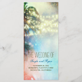 Wasserfarbenleuchten Palms Beach Hochzeitsprogramm Programm