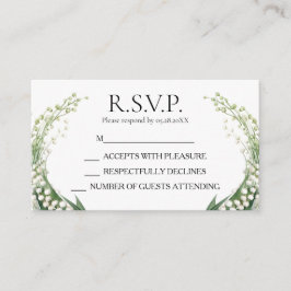 Wasserfarbenlilie der Hochzeitsfeier von Valley Br Begleitkarte