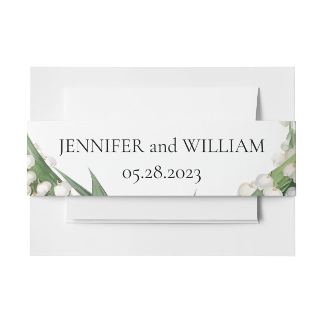 Wasserfarbenlilie der Hochzeitsfeier von Valley Br Einladungsbanderole (Vorderseite Beispiel)