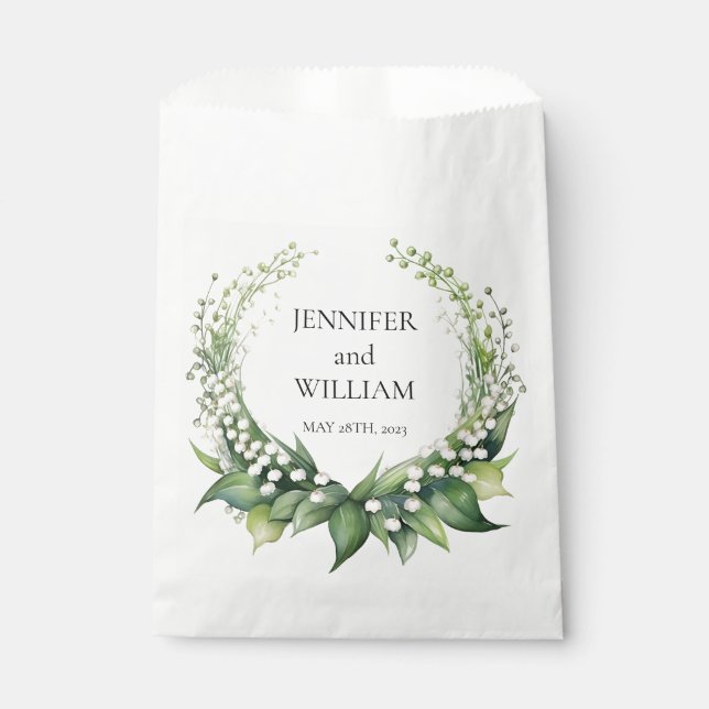 Wasserfarbenlilie der Hochzeitsfeier von Valley Br Geschenktütchen (Vorderseite)