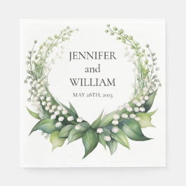 Wasserfarbenlilie der Hochzeitsfeier von Valley Br Serviette