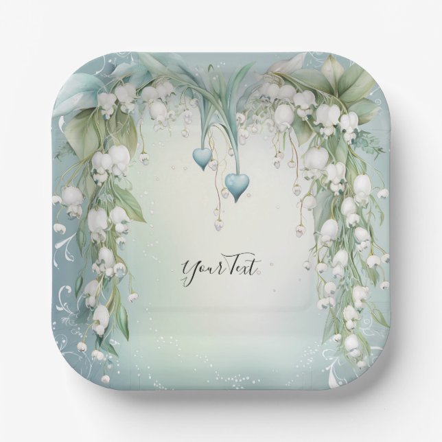 Wasserfarbenlilie der Papierplatte des Tals Pappteller (Vorderseite)