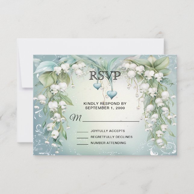 Wasserfarbenlilie der RSVP-Karte des Tals RSVP Karte (Vorderseite)