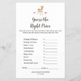 Wasserfarbenmädchen Hirsch Weiß schätzen den richt Flyer