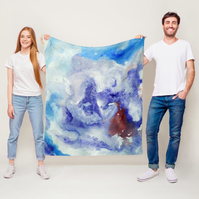 Wasserfarbenmagie Fleecedecke (Beispiel)
