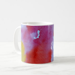 Wasserfarbenmagie Personalisiert Kaffeetasse