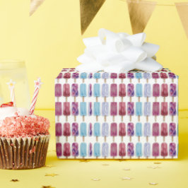 Wasserfarbenmalerei von Eis am Stiel, künstlerisch Geschenkpapier