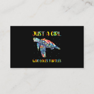 Wasserfarbenmeer von Schildkröten nur ein Mädchen, Visitenkarte