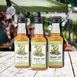 Wasserfarbenminze Julep Derby Alkoholflaschenetikett